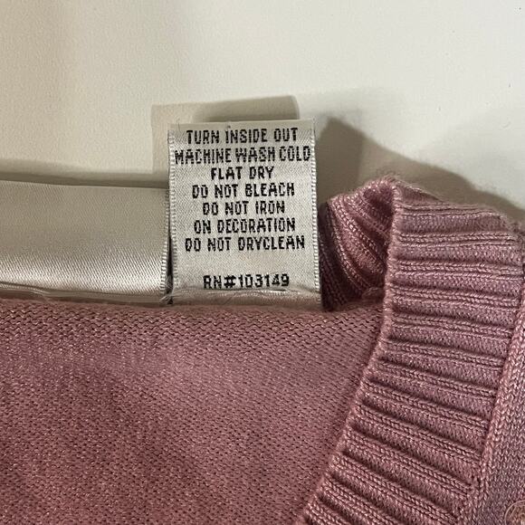 Fashion Bug Vintage Pink Sequin Cardigan Women’s Size XL – EUC - Picture 7 of 8